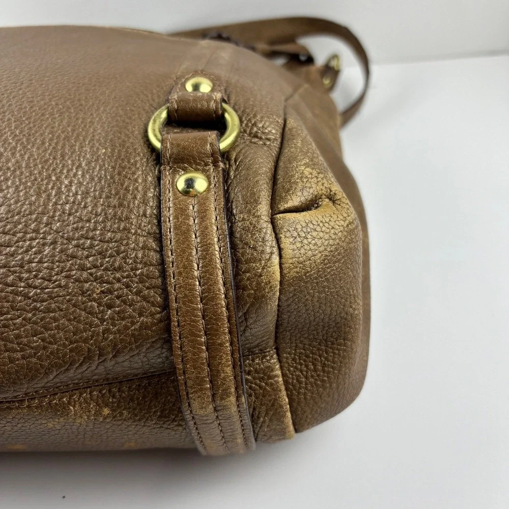 Coach Alexandra Convertible Shoulder Bag Bronze Metallic Leather‎ Boho F17566